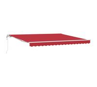 vidaXL Tettuccio Elettrico Retrattile Rosso 400 × 300 cm