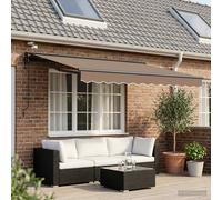 vidaXL Tenda retrattile elettrica tortora 3x2,5 m, giardino e terrazza, tenda rettangolare moderna, ombra elettrica, ombrellone impermeabile, soluzione esterna