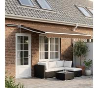 vidaXL Tettuccio Elettrico Retrattile Tortora, Tenda Elettrica Moderna, Ombra Esterni con Telecomando, Tettuccio in Alluminio, Soluzione Eco-Friendly per Sole