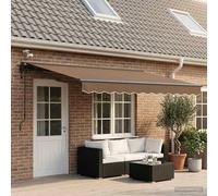 vidaXL Tenda retrattile elettrica tortora 5 × 3,5 m, giardino e terrazza, tenda rettangolare moderna, ombra elettrica, ombrellone impermeabile, soluzione esterna