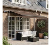 vidaXL Tettuccio Elettrico Retrattile Tortora 5 x 3 m, Copertura Terrazza Alfresco, Tende Elettriche Ritrattabili, Ombra Versatile, Tenda Esterna Resistente alle Intemperie