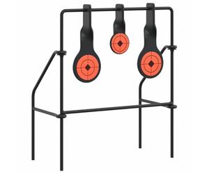 vidaXL Tiro Bersaglio Mobile con Ripristino Automatico 8+1 Bersagli Pieghevole Rotante Stand Autoportante Tiro a Segno in Acciaio