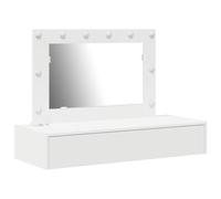 vidaXL Toeletta a Muro con luci LED Bianche