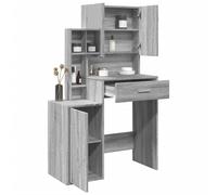 vidaXL Toeletta con Armadietto Grigio Sonoma 80x35x132 cm