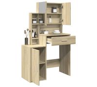 vidaXL Toeletta con Armadietto Rovere Sonoma 80x35x132 cm