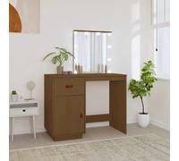 vidaXL Toeletta con LED ambra 95x50x133,5cm in Legno Massello di Pino