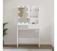 vidaXL Toeletta con LED Bianca 74,5x40x141 cm