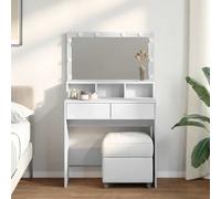 vidaXL Toeletta con LED Bianca 80x41x134,5 cm