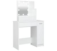 vidaXL Toeletta con LED Bianca 86,5x35x136 cm