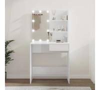 vidaXL Toeletta con LED Bianco Lucido 74,5x40x141 cm