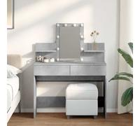 vidaXL Toeletta con LED Grigio Cemento 100x40x130 cm