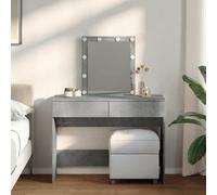 vidaXL Toeletta con LED Grigio Cemento 100x40x130 cm