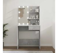 vidaXL Toeletta con LED Grigio Cemento 74,5x40x141 cm