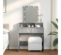 vidaXL Toeletta con LED Grigio Cemento 80x41x144,5 cm