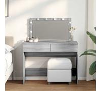 vidaXL Toeletta con LED Grigio Sonoma 100x40x120 cm