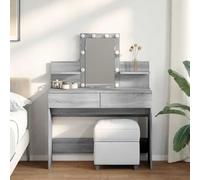 vidaXL Toeletta con LED Grigio Sonoma 100x40x130 cm