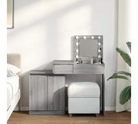 vidaXL Toeletta con LED Grigio Sonoma 115x37x110,5 cm