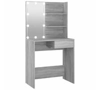 vidaXL Toeletta con LED Grigio Sonoma 74,5 x 40 x 141 cm