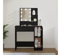 vidaXL Toeletta con LED Nero 86,5x35x136 cm