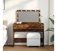 vidaXL Toeletta con LED Rovere Fumo 100x40x120 cm
