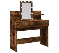 vidaXL Toeletta con LED Rovere Fumo 100x40x130 cm