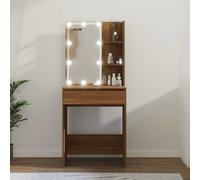 vidaXL Toeletta con LED Rovere Marrone 60x40x140 cm