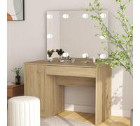 vidaXL Toeletta con Luci LED 110x55x145 cm in MDF Rovere