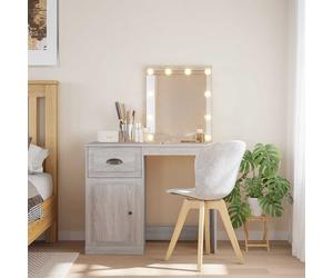 vidaXL Toeletta con Luci LED Grigio Sonoma 90x42x132,5 cm