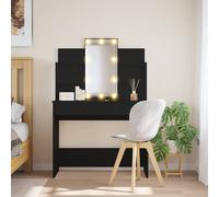 vidaXL Toeletta con Luci LED Nera 96x40x142 cm