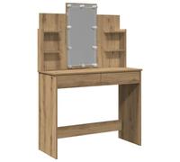 vidaXL Toeletta con Luci LED Rovere Artigianale 96x40x142 cm