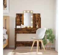 vidaXL Toeletta con Luci LED Rovere Fumo 96x40x142 cm