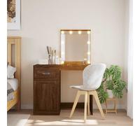 vidaXL Toeletta con Luci LED Rovere Marrone 90x42x132,5 cm