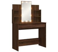 vidaXL Toeletta con Luci LED Rovere Marrone 96x40x142 cm
