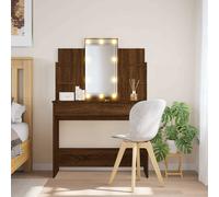 vidaXL Toeletta con Luci LED Rovere Marrone 96x40x142 cm