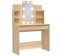 vidaXL Toeletta con Luci LED Rovere Sonoma 96x40x142 cm