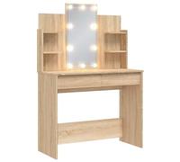 vidaXL Toeletta con Luci LED Rovere Sonoma 96x40x142 cm