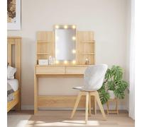 vidaXL Toeletta con Luci LED Rovere Sonoma 96x40x142 cm