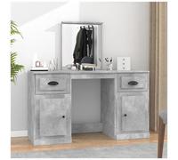 vidaXL Toeletta con Specchio Grigio Cemento 130x50x132,5 cm