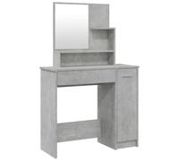 vidaXL Toeletta con Specchio Grigio Cemento 86,5x35x136 cm