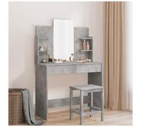 vidaXL Toeletta con Specchio Grigio Cemento 96x39x142 cm
