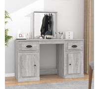 vidaXL Toeletta con Specchio Grigio Sonoma 130x50x132,5 cm