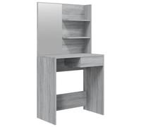 vidaXL Toeletta con Specchio Grigio Sonoma 74,5x40x141 cm