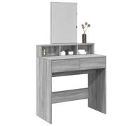 vidaXL Toeletta con Specchio Grigio Sonoma 80x41x144,5 cm