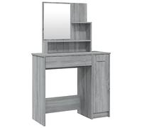 vidaXL Toeletta con Specchio Grigio Sonoma 86,5x35x136 cm