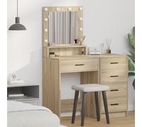 vidaXL Toeletta vitaXL con luci LED Rovere Sonoma 50x41x135 cm