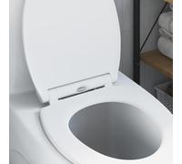 vidaXL Toilet Seat con Chiusura Flessibile in Duroplast Bianco