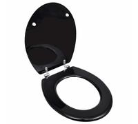 vidaXL Tavoletta WC MDF con Coperchio Nero Sedile Vaso Water Gabinetto Bagno