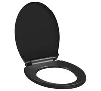 vidaXL Copriwater Ammortizzato a Sgancio Rapido Regolabile Water Standard con Fori Robusto Tavoletta WC Silenziosa in Polipropilene Nero
