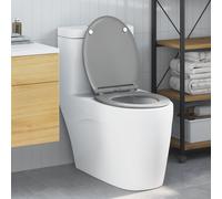vidaXL Toilette con Chiusura Morbida in Duroplast Grigia