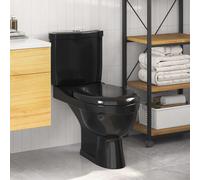 vidaXL Toilette con Cisterna Nera
